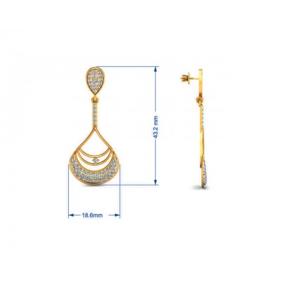 Trisha Round Brilliant Diamond Earrings
